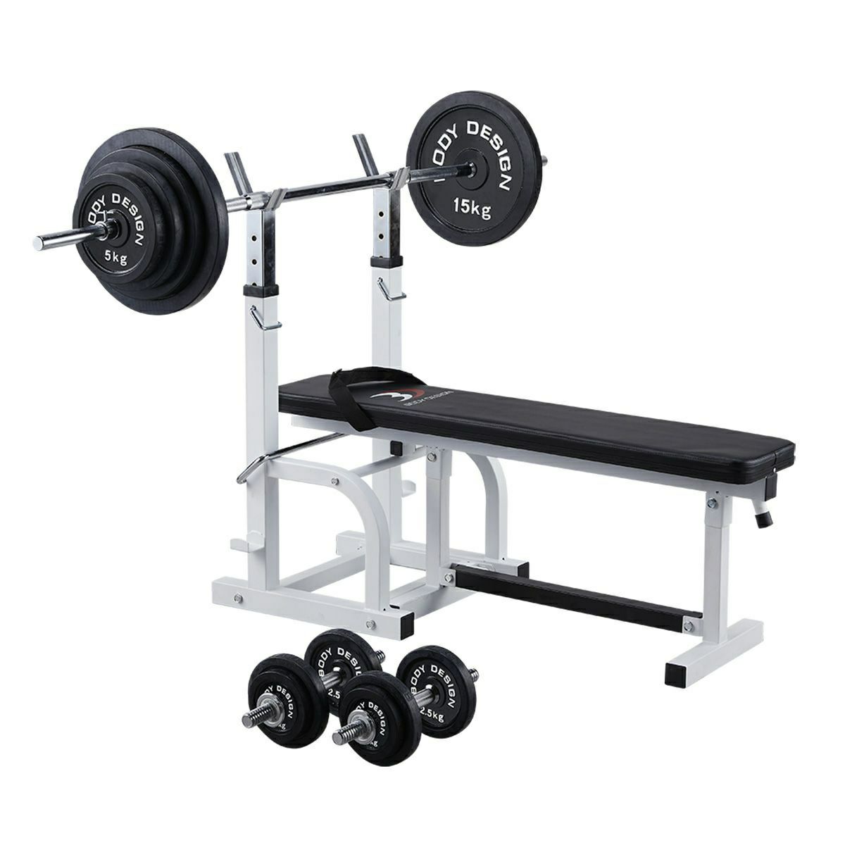 チャレンジャーパック ラバーバーベルセット100kg ボディデザイン