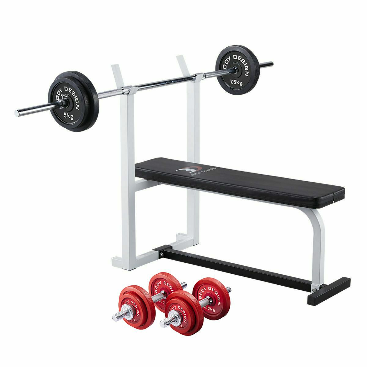 ベンチプレスセット バーベル ダンベル 筋トレ (バーベルシャフト200cm